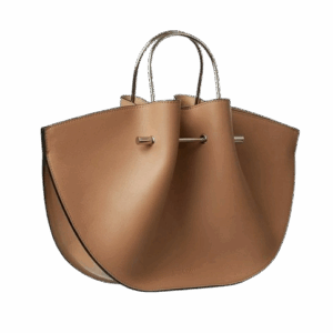 Sac Iconique en Cuir Camel – Élégance Sculpturale